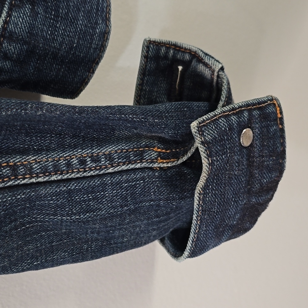 GAP Blue Denim Crop Jacket Women's Size Xs X-small Cropped - Picture 4 of 11